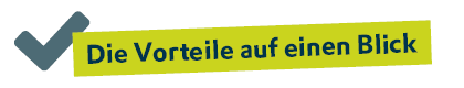 Vorteile Überschrift: Die Vorteile auf einen Blick